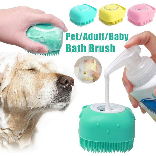 Silicone Dog Bath Massage Gloves Brush - My Store